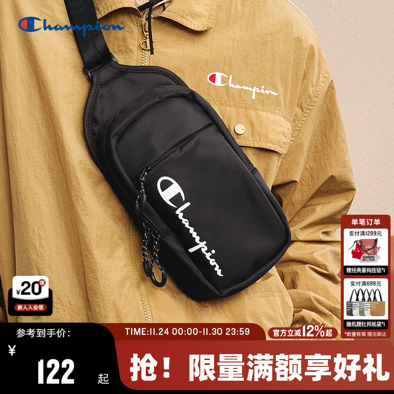 Champion冠军胸包男美式运动