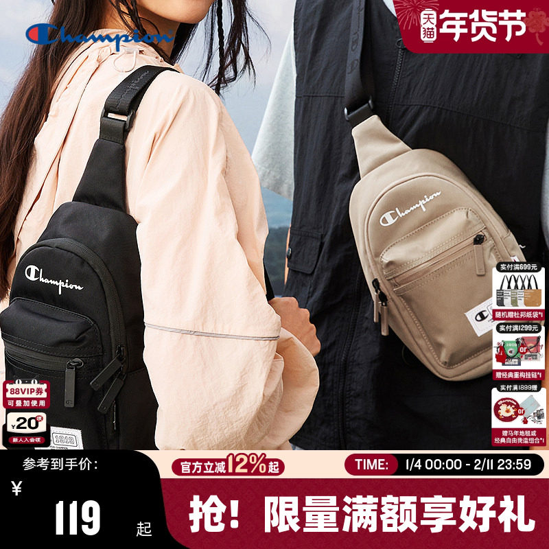 Champion冠军单肩包男2025秋冬新款女情侣休闲潮流户外通勤斜挎包