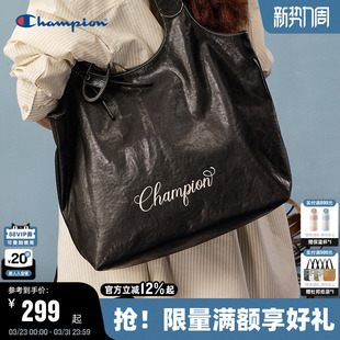 Champion冠军单肩包2026春季 女高级软皮托特包大容量手提包男 新款