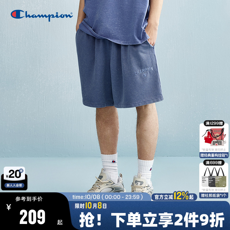 Champion冠军水洗做旧短裤