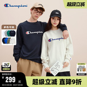 潮牌廓形上衣 新款 Champion冠军经典 大草写logo圆领卫衣2025秋季