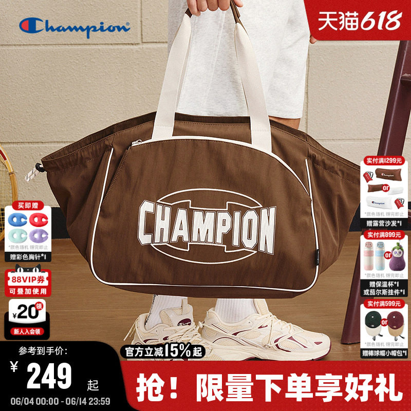 Champion冠军托特包2026夏季新款女轻量旅行单肩包男大容量健身包