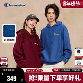 复古加绒红色连帽秋 新款 丁禹兮同款 Champion冠军卫衣男25冬季