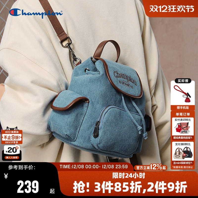 Champion冠军小型双肩包25秋冬新款迷你墩墩包女时尚背包男运动包
