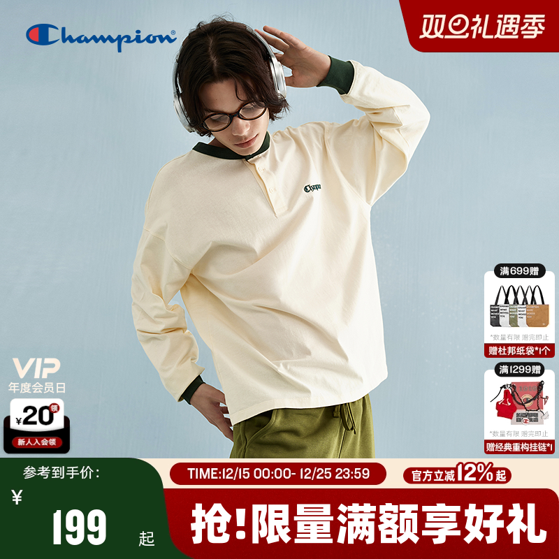 Champion冠军长袖T恤男