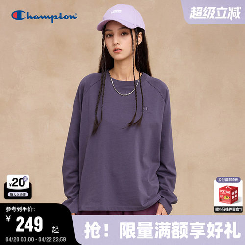 Champion冠军插肩袖长袖T恤女