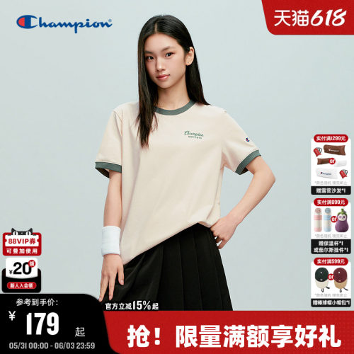 Champion宽松女款圆领短袖T恤