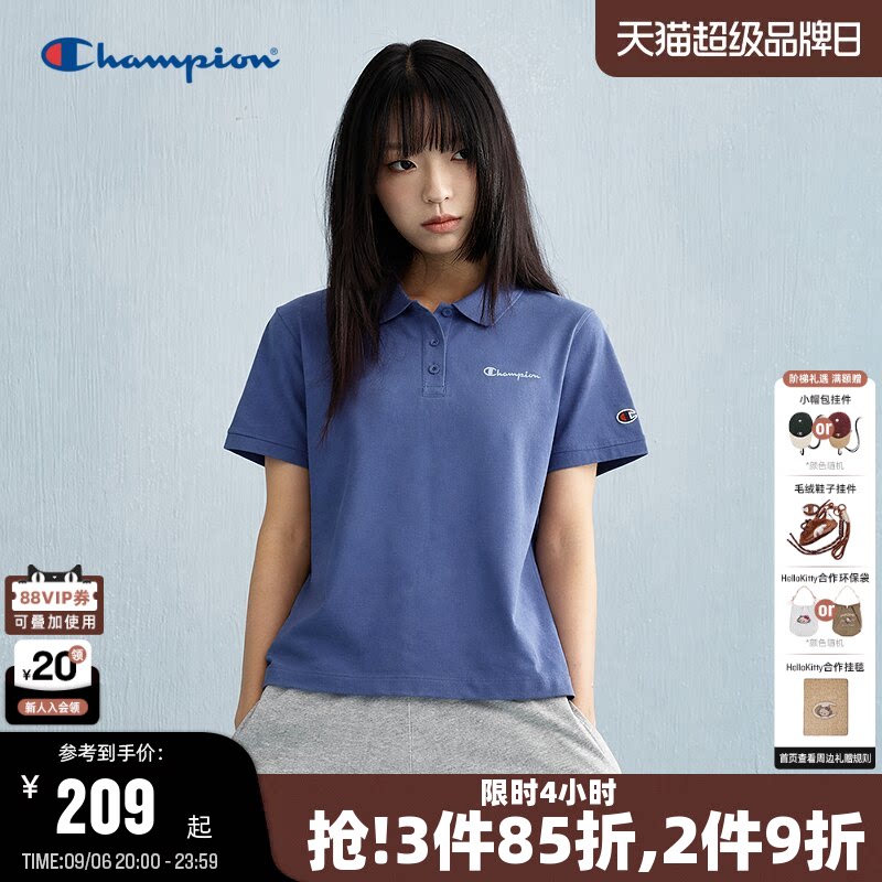 Champion冠军短袖POLO衫男女同款图片