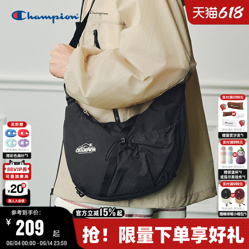 Champion冠军斜挎包26夏季新款女户外单肩包男轻量化潮流通勤胸包