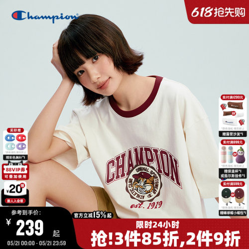 Champion纯棉印花短袖T恤