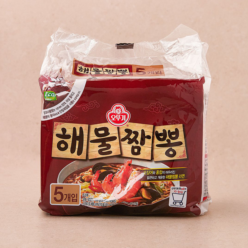 韩国进口不倒翁海鲜杂烩面600g