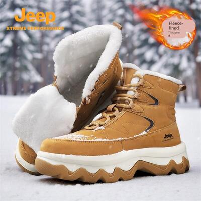 绒加厚保暖高帮棉鞋皮毛一体男鞋