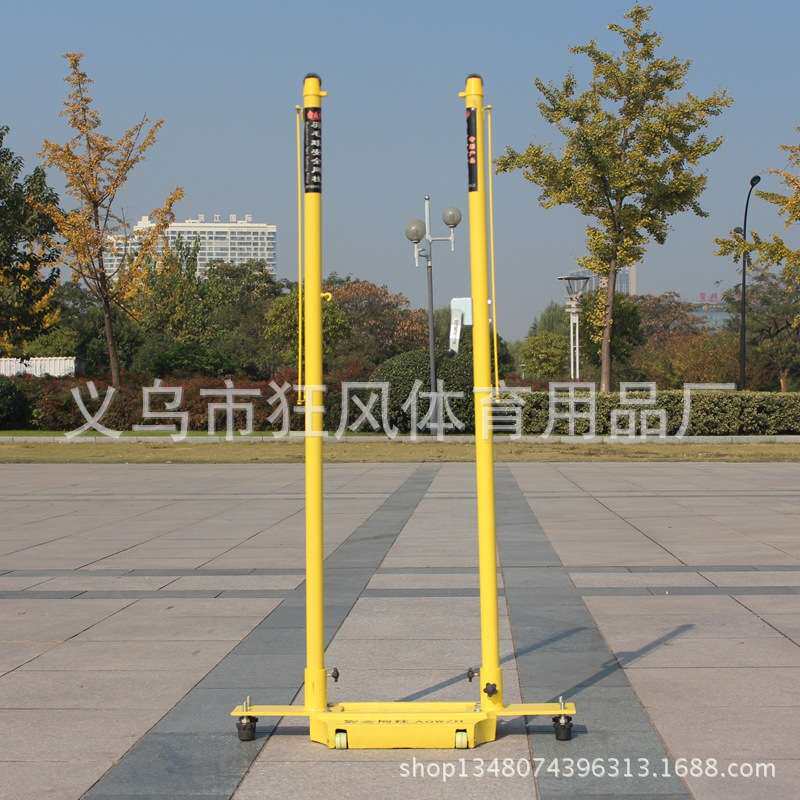 双柱连体羽毛球柱可移动室外羽毛球网架学校标准比赛专用网柱