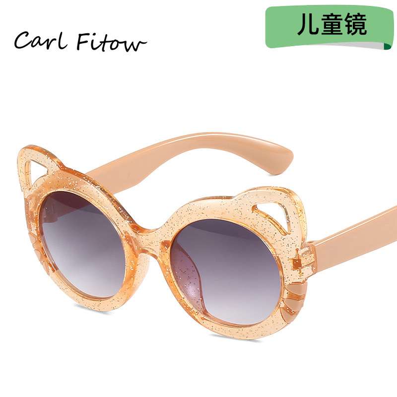 小猫咪儿童太阳镜时尚可爱防晒装饰墨镜宝宝时尚狐狸耳朵拍照眼镜