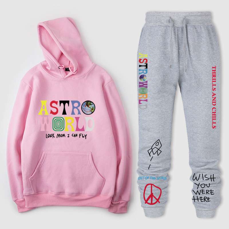 欧美潮牌Astroworld时尚字母印花男女休闲Travis Scotts 帽衫套装