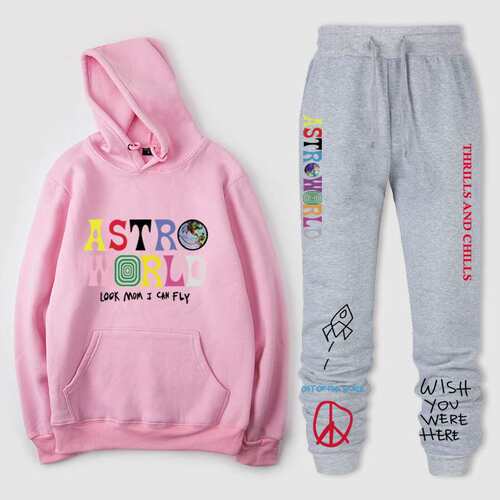 欧美潮牌Astroworld时尚字母印花男女休闲Travis Scotts 帽衫套装