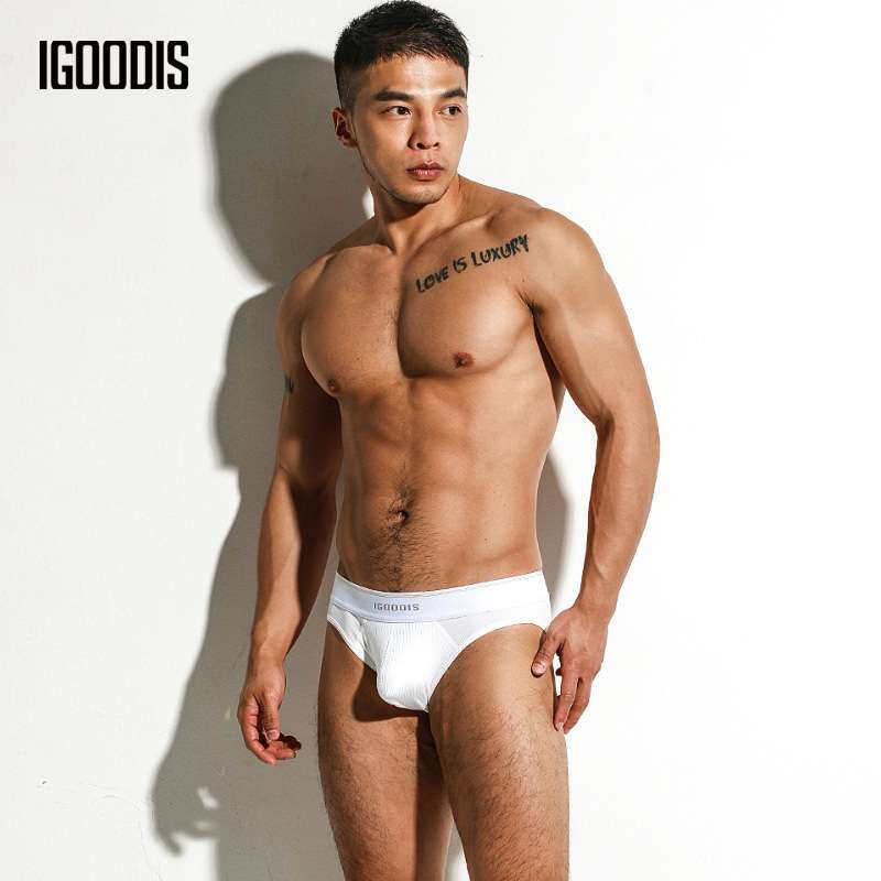 供应igoodis男士三角裤棉性感弹力短裤U凸囊袋U