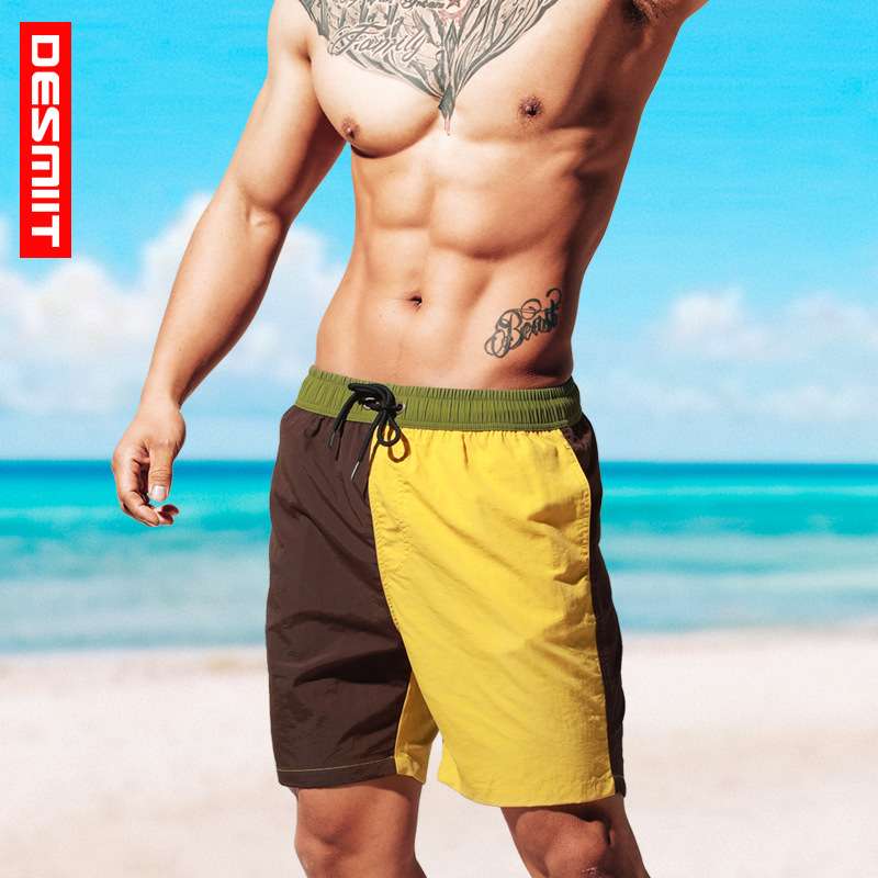 夏季新款沙滩裤休闲裤潮流可下水宽松速干男士泳裤S