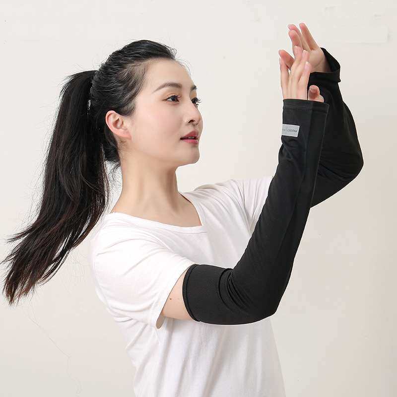冰袖女防晒袖套男士夏季防紫外线护臂手臂套袖冰丝手套长袖子