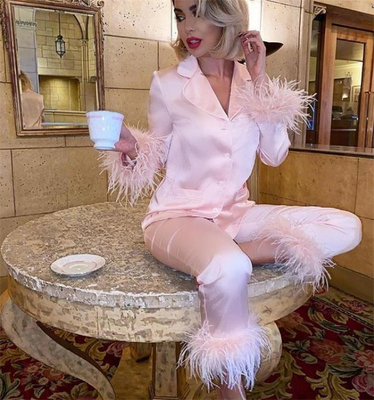 欧美家居服睡衣套装女 homewear pajama set women пижама