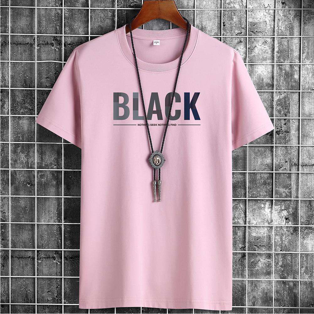 男士短袖t恤内搭宽松衣服夏季潮流纯色白色半袖体恤大码男装8077