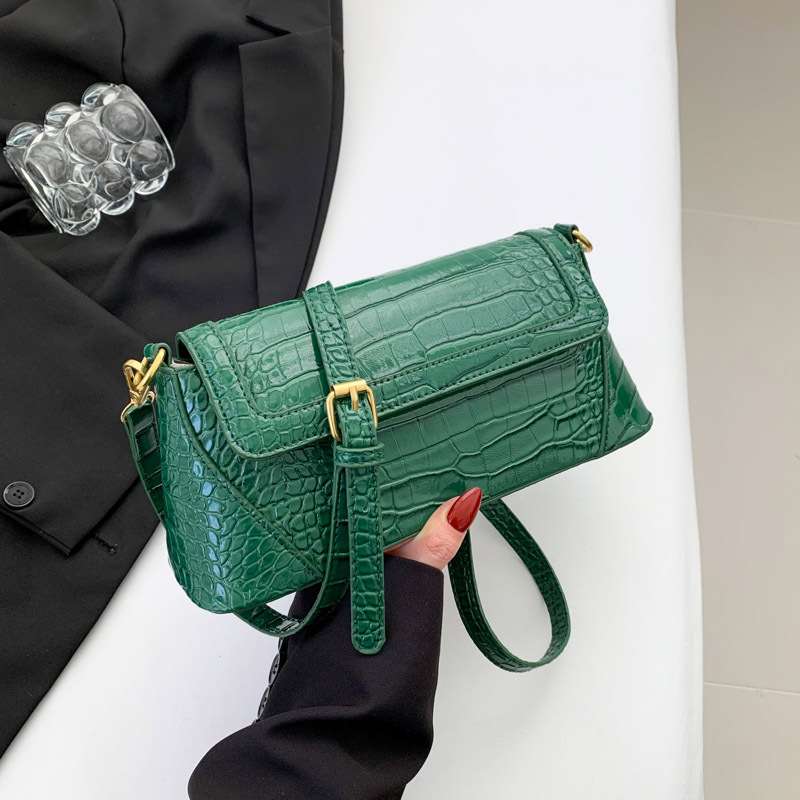 韩版石头纹包包女2024新款时尚约姿小方包百搭流行休闲气质斜挎包