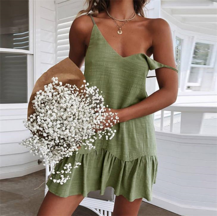 欧美性感吊带连衣裙 sexy sling dress women платьея ж