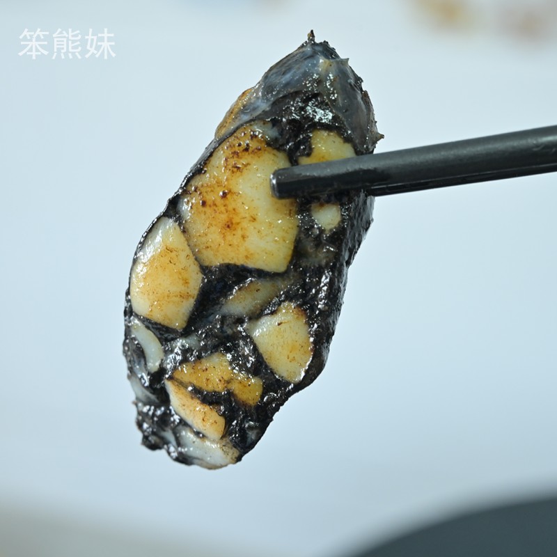 澎湖墨鱼肠商用烤肉料理店纯墨斗鱼香肠花枝丸台湾师傅配方墨汁肠图片