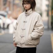 新中式 弎狸TIP 冬季 盘扣立领棉服情侣休闲宽松保暖国风棉衣外套潮