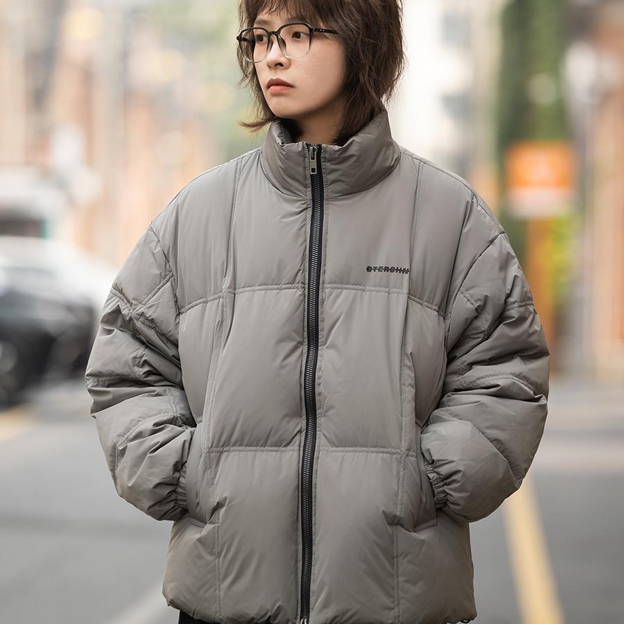 潮流复古立领保暖羽绒服