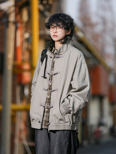 弎狸 TIP 春秋新中式盘扣百搭国潮外套男女 宽松休闲中国风夹克
