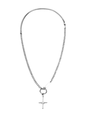 十字架项链男士潮吊坠女毛衣链