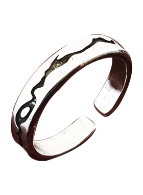 开口自律戒指男士钛钢女食指指环