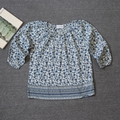 砖贵撤货 shi 女装 乐福佬仁齐下副线 碎花圆领衬衫 today D15