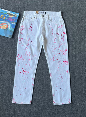 乐福佬仁  油漆 泼墨  撤柜 女装  裤子 we shi today  A