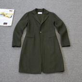 砖贵撤货 shi 薄款 乐福佬仁女装 西装 领羊毛大衣外套we today C10