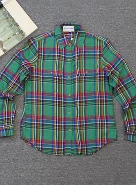 乐福佬仁 齐下副线 撤柜 女装 格子长袖衬衫 43we shitoday