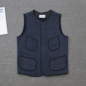 乐福佬仁双啊男装 today shi 内含薄绒 巴黎扣多口袋马甲外套we