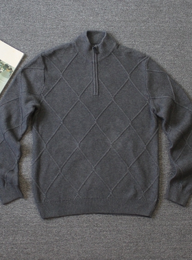 乐福佬仁 齐下副线 砖柜撤柜 男装半高领针织毛衣we shitoday