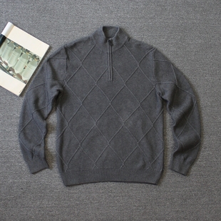 乐福佬仁 齐下副线 砖柜撤柜 男装棉质半高领针织毛衣we shitoday