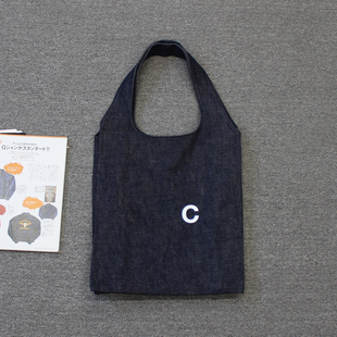 女士 大包 today shi Indigo蓝染牛仔托特包we 啊 Denim