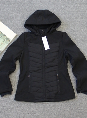 乐福佬仁齐下副线撤柜 女装 内里绒面 软壳连帽外套15we shitoday