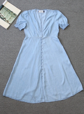 意大利三大牛 女装v领 收腰连衣裙 F42 we shi today