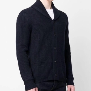 today 乐福佬仁双啊男装 shi 青果领针织外套we D19 山羊绒