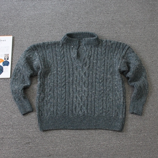 女装 小厚 V领纽花针织衫we shi today