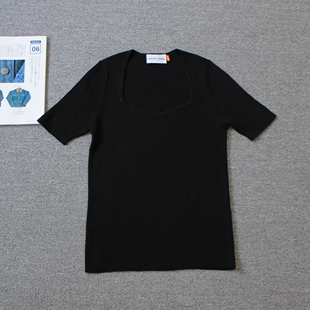 报丝女装 方领短袖针织衫we shi today