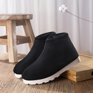 老式传统恩施纯手工棉鞋男士特厚保暖灯芯绒老人鞋冬季加厚保温鞋