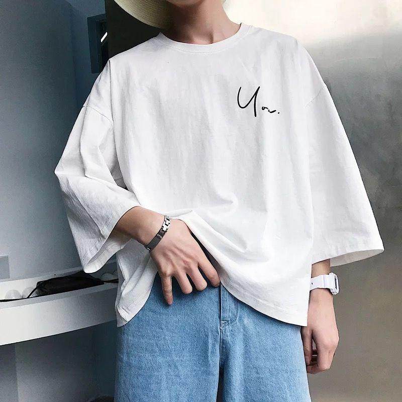 7七分袖男夏季男短袖宽松T恤韩版潮流衣服帅气男装学生五分袖男|ruв категории Мужская одежда, футболка - от Buy2taobao.com для оказания профессиональной услуги покупки агента Taobao