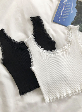 Tank Tops Women Sexy Lace Up Crop Tank Top Crop Tops Square