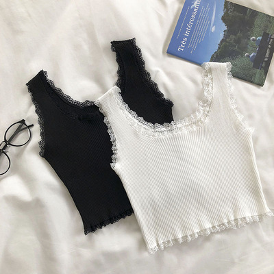 Tank Tops Women Sexy Lace Up Crop Tank Top Crop Tops Square